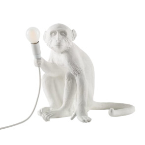 MONKEY LAMP SITTING INDOOR, by SELETTI